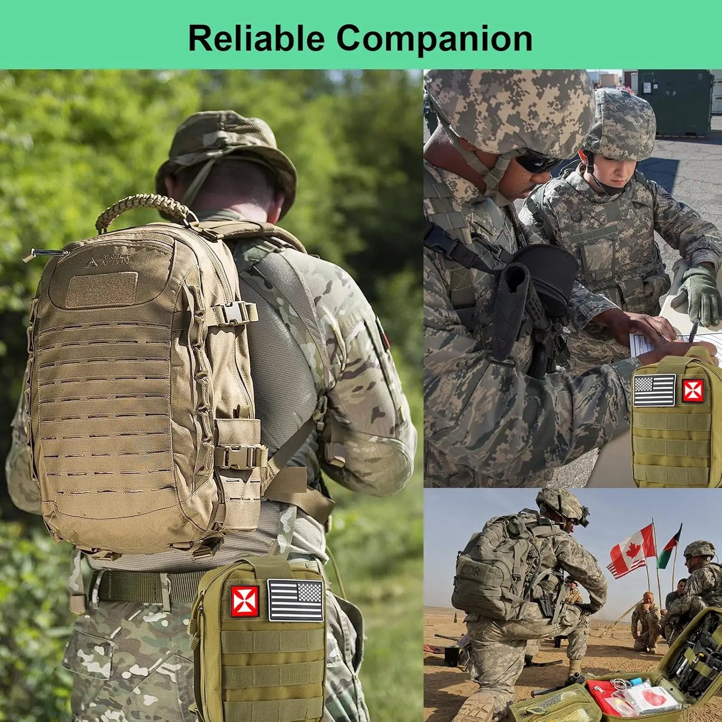 256-in-1 Survival First Aid Kit with Molle Pouch for Outdoor Camping Hiking Emergency Gear Tools