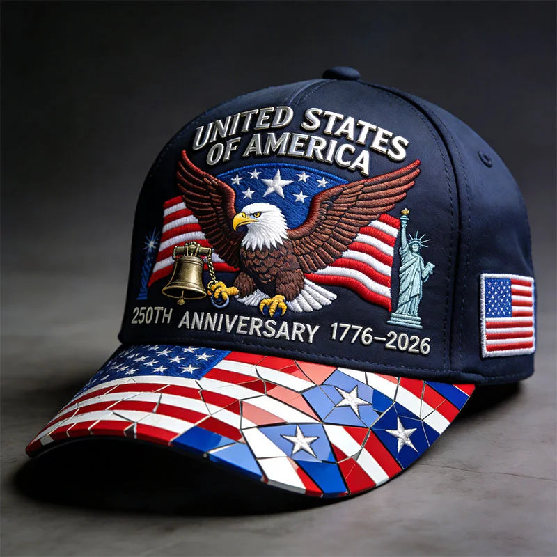 Breathable Patriotic Baseball Cap US Anniversary Tribute Hat Washed