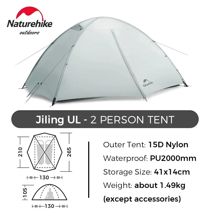 Naturehike Giling UL PRO 1/2 Person Backpacking Tent Hiking Tent Outdoor Camping Portable Equipment Mountaineering Tent Ultralight Waterproof