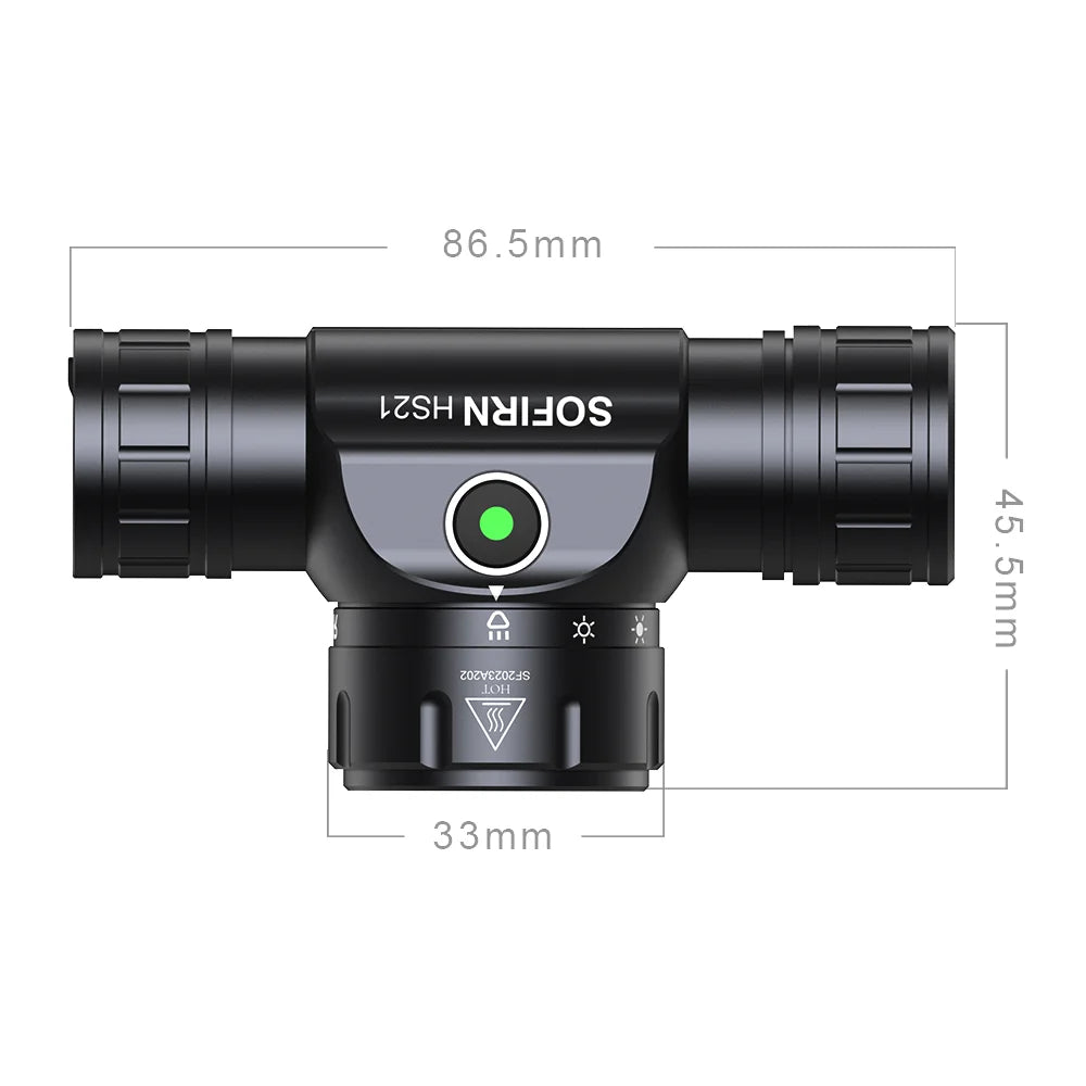 Sofirn HS21 2000 Lumen USB C Rechargeable Headlamp SFT40 LED