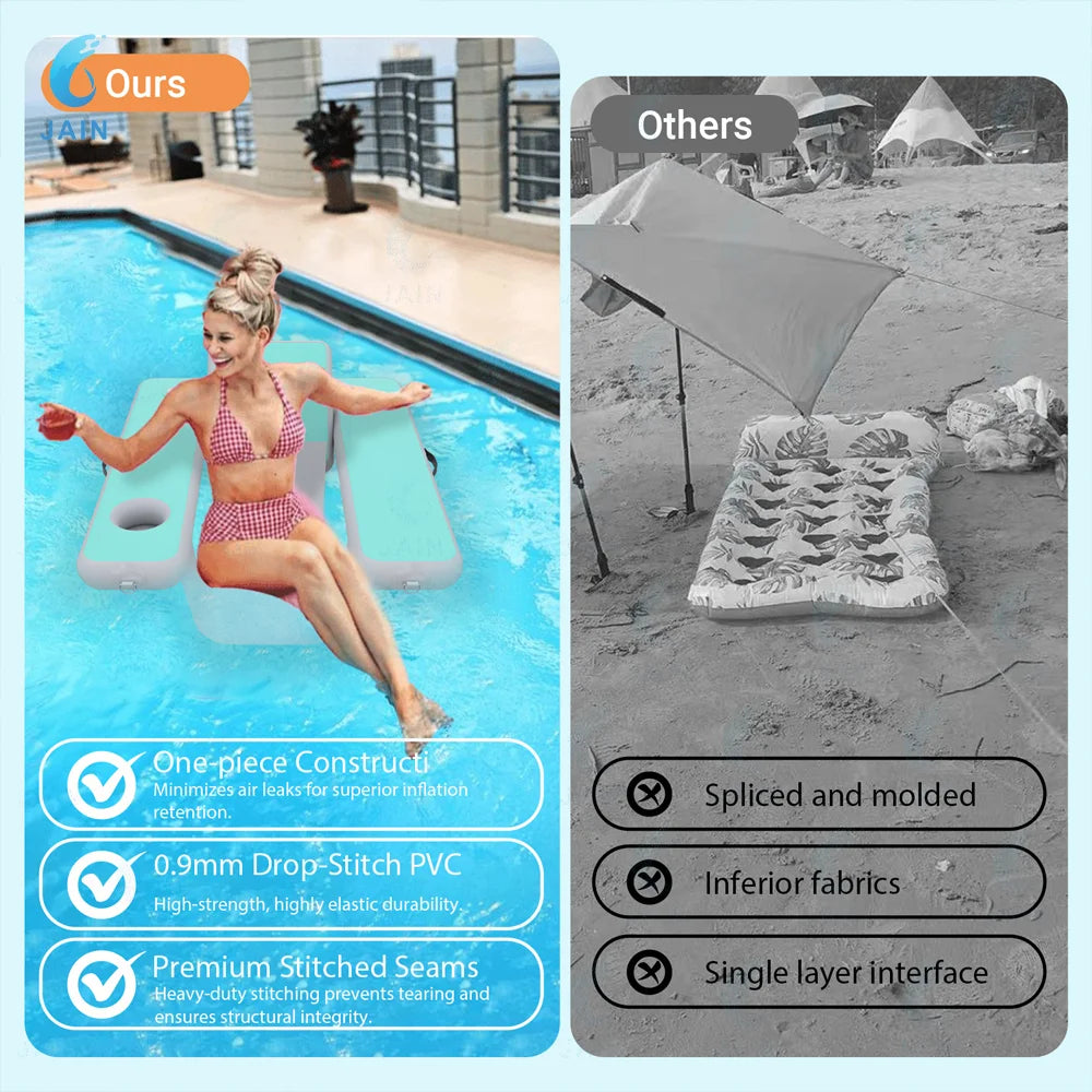 Inflatable Pool Float Chair Hammock For Outdoor Water Leisure