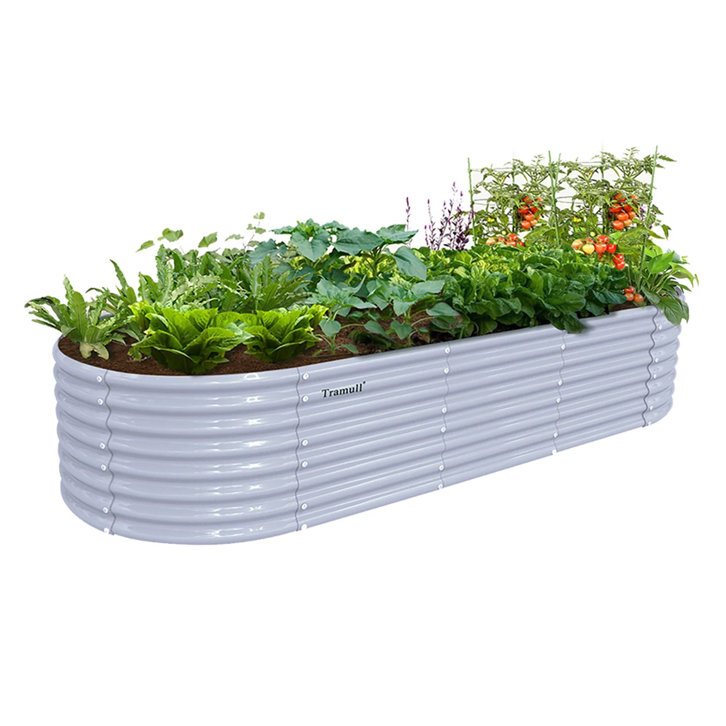 Tramull Galvanized Raised Garden Bed Kit for Vegetables