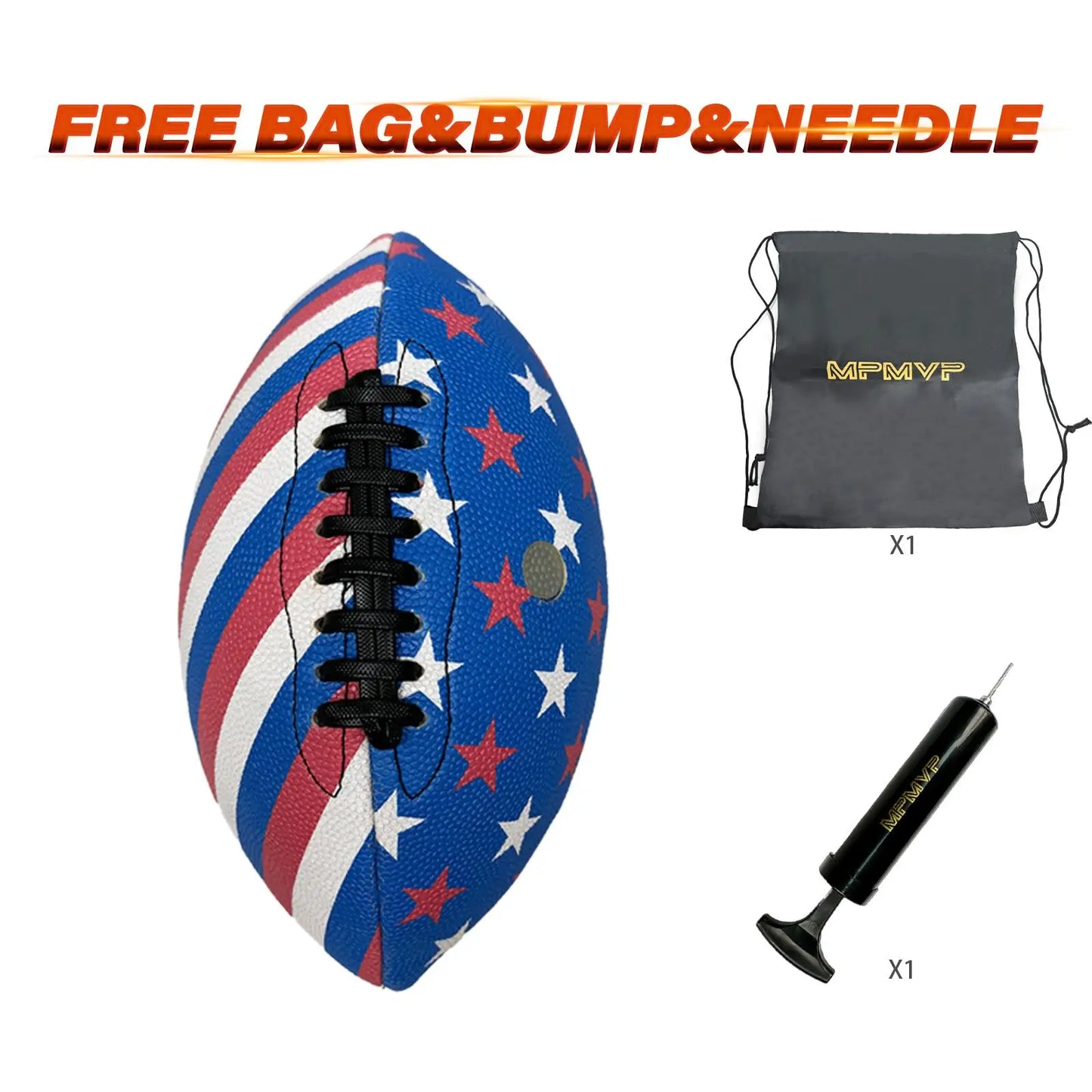 Durable Light Up Rubber American Football For All Weather Play