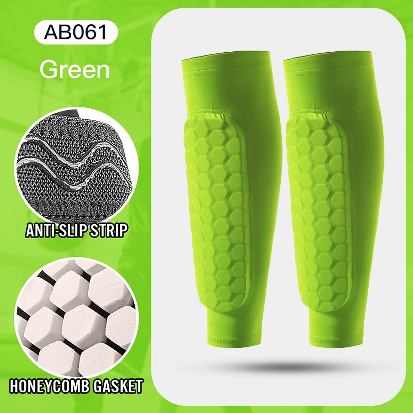1Pcs Football Shin Guard Socks Sleeves with Foam,Calf Compression Sleeve Honeycomb Pads,Sports Legging & Soccer Equipment