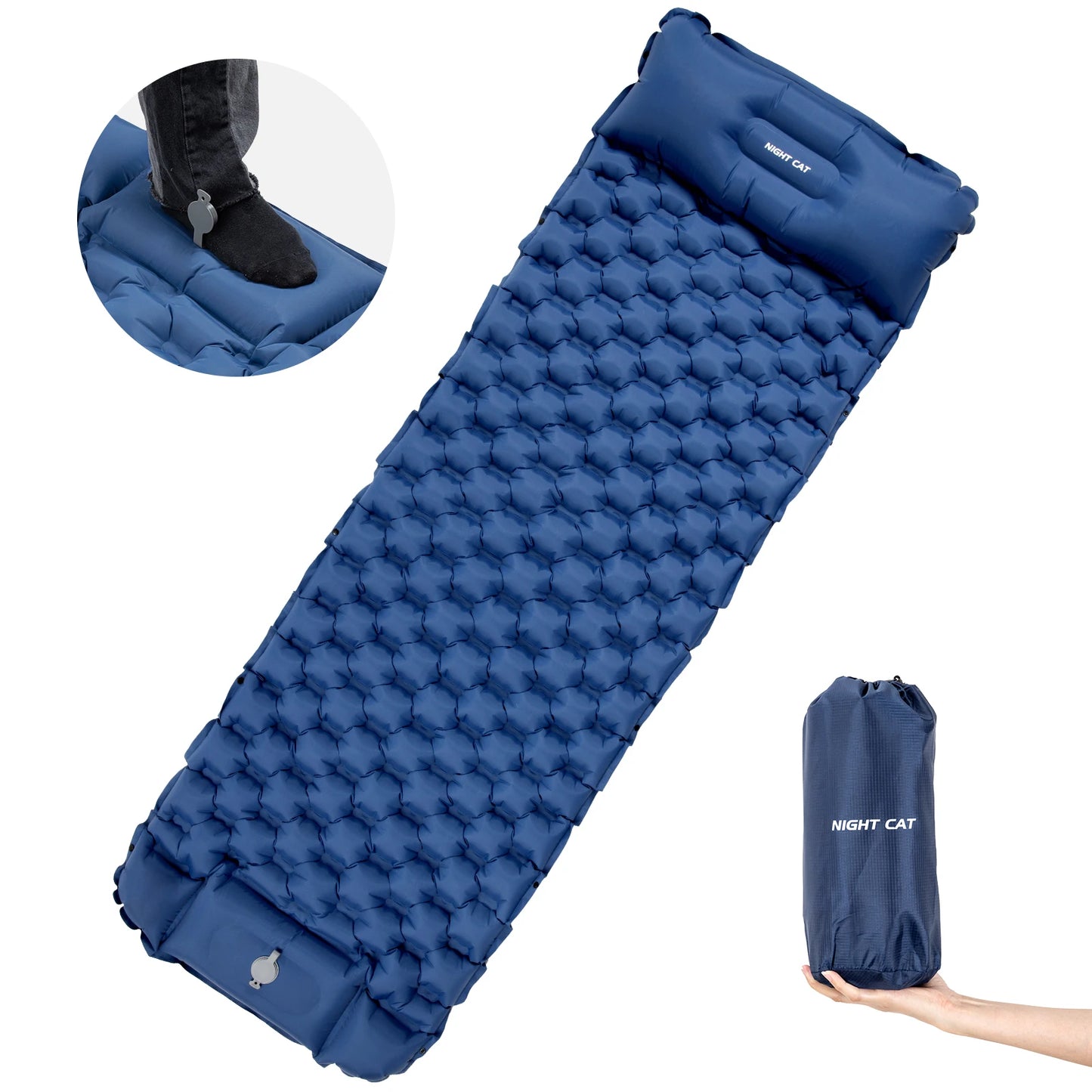 Waterproof Ultralight Insulated TPU Air Mattress With Pillow