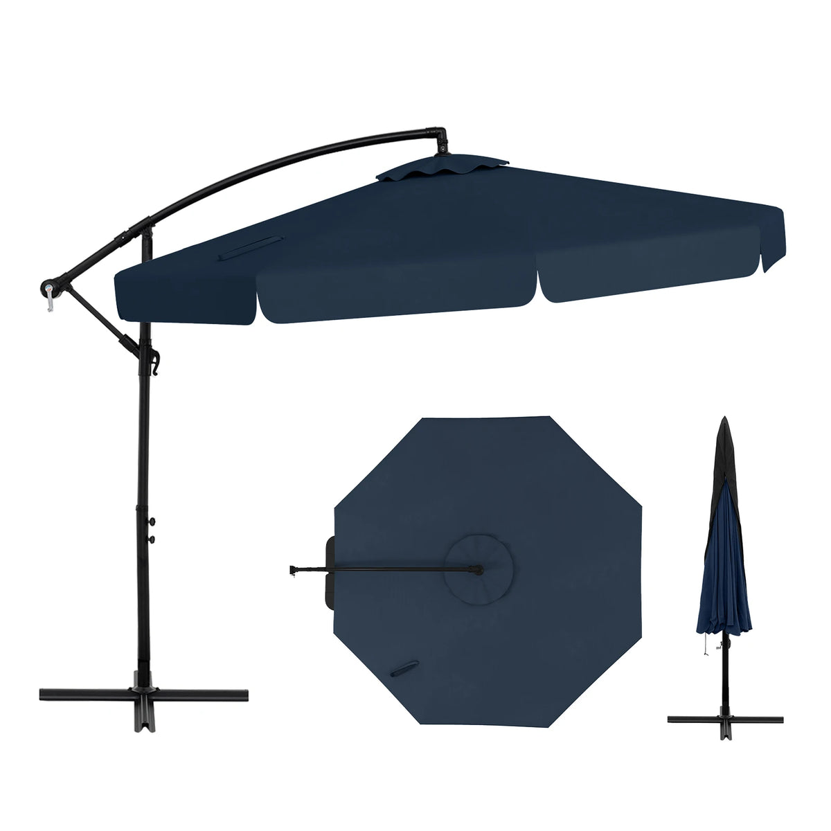Lifezeal Offset Umbrella Cantilever Style Outdoor Patio With Cover
