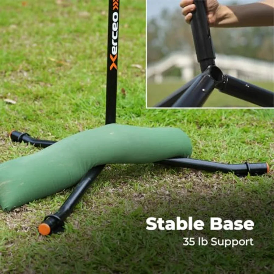 Youth Baseball Swing Trainer Adjustable Hght Batting Trainer with Auto Reset High-Density Feedback Ball Easy Setup Baseball Tra