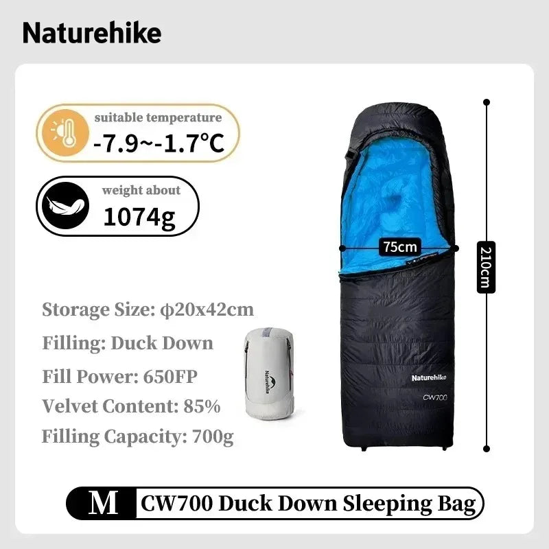 Naturehike Ultralight 650FP Duck Down Sleeping Bag For Hiking Travel