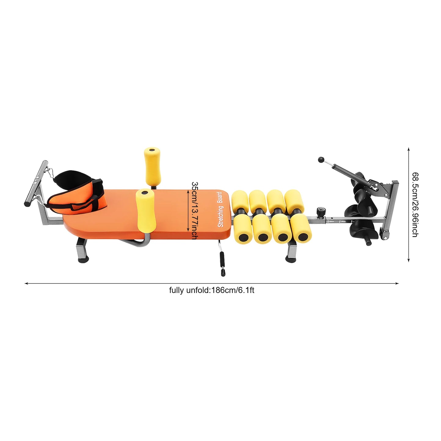 Adjustable Back Stretch Bench For Neck And Spinal Decompression 130kg Capacity