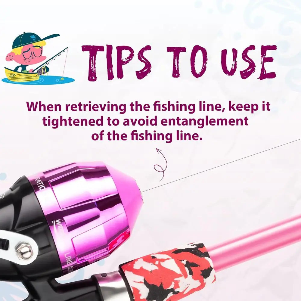 Portable Telescoping Fishing Rod Set for Kids, Complete with Tackle Box, Reel, and Net, Ideal for Toddlers and Youths