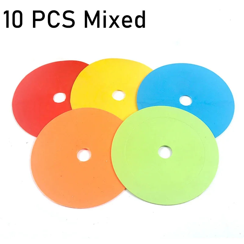 10 Pack Soccer Flat Cones Discs For Speed Agility Training