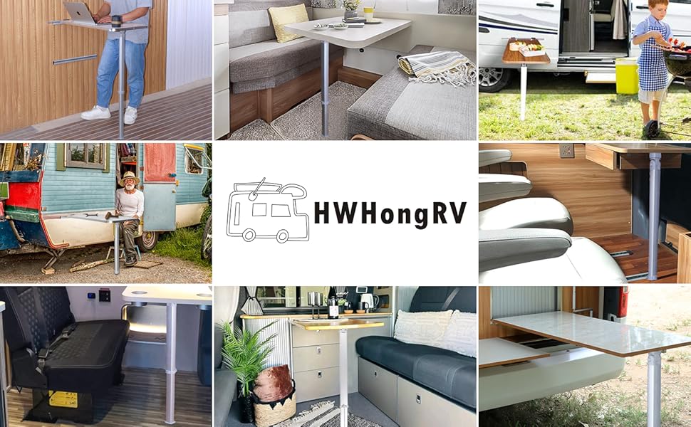 HWHongRV Folding Adjustable Telescoping RV Table Leg Aluminum Alloy