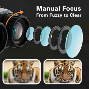 DIYIMIN Night Vision Binoculars 8x Digital Zoom IR Illuminator