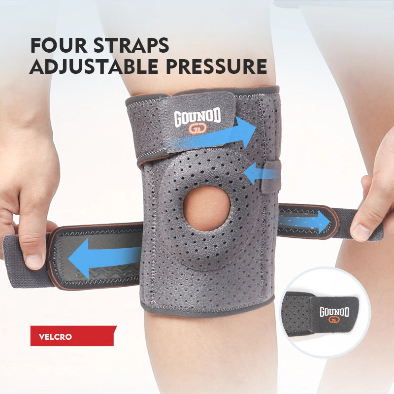 GOUNOD Compression Knee Brace With Straps For Sports