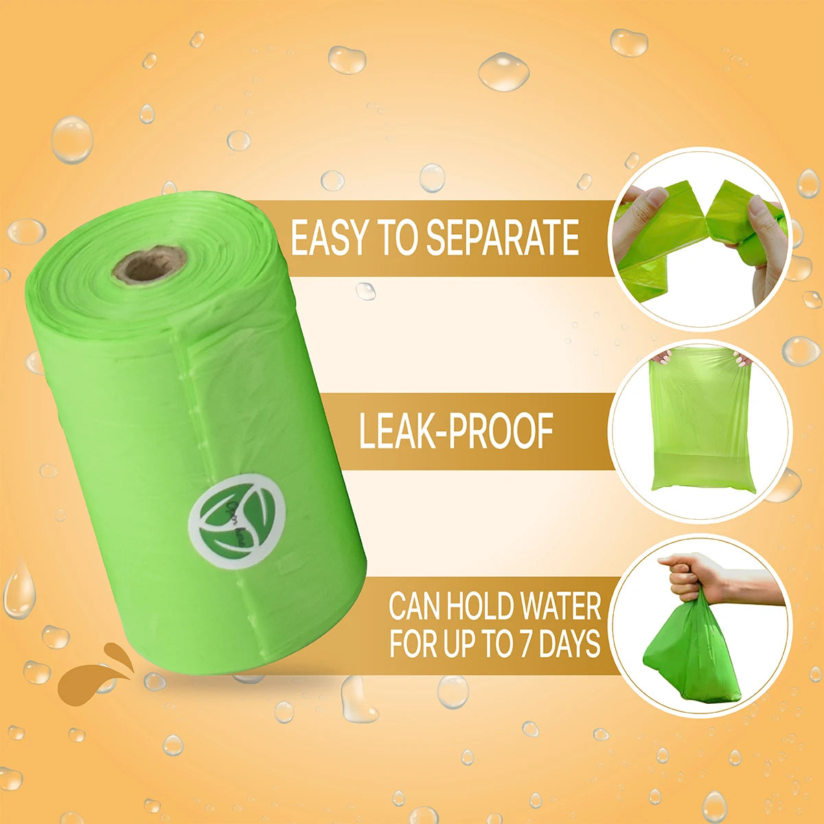 Biodegradable Leakproof Dog Poop Bags Refill Rolls