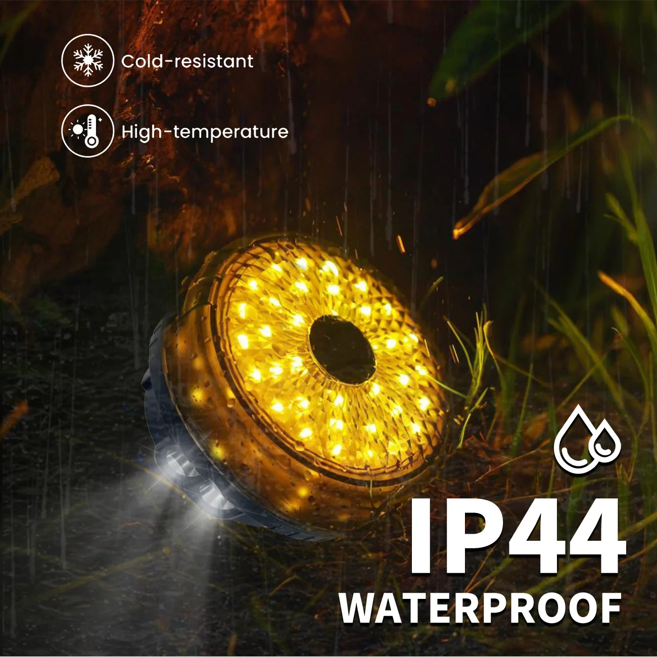 LED outdoor tent atmosphere lights, camping portable tape measure decorative lights, 4-in-1 outdoor camping lights