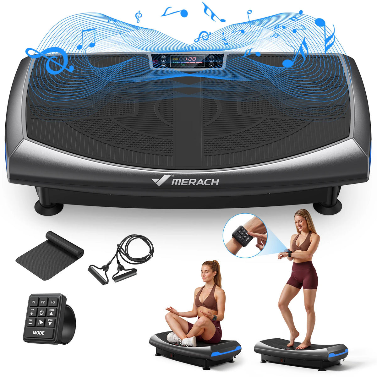 Merach 4D Vibration Plate Exercise Machine Full Body Workout