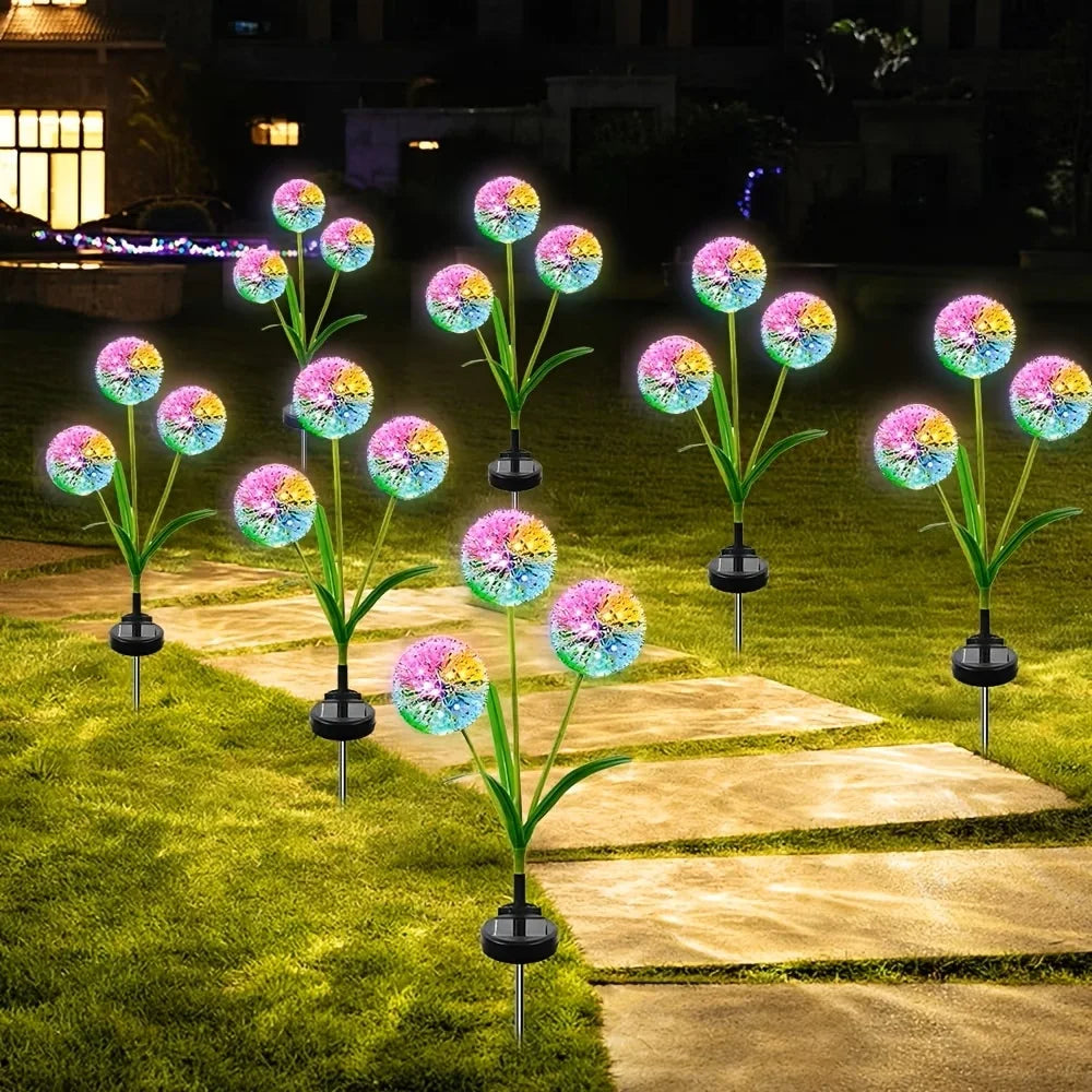 Solar LED Dandelion Garden Ground Lights For Outdoor Landscape Decor
