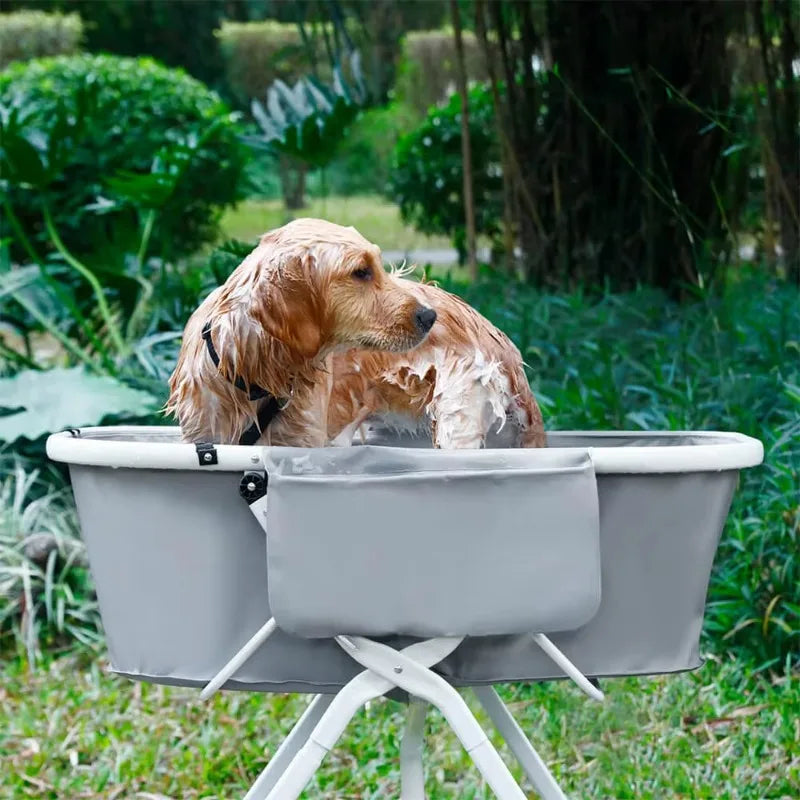 Foldable Elevated Dog Bath Tubs for Grooming and Bathing Station