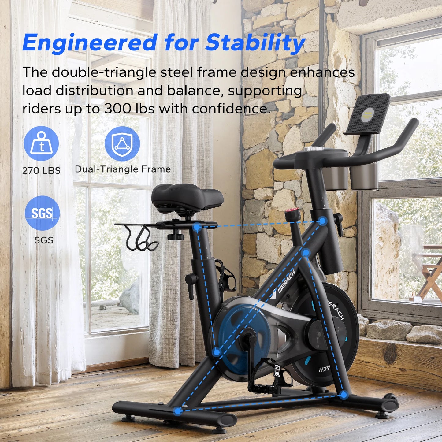 MERACH S26B2 Magnetic Indoor Bike With App And Low Noise
