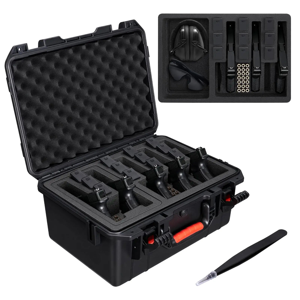 CVLIFE Hard Shell Handgun Case With Foam Storage Organizer