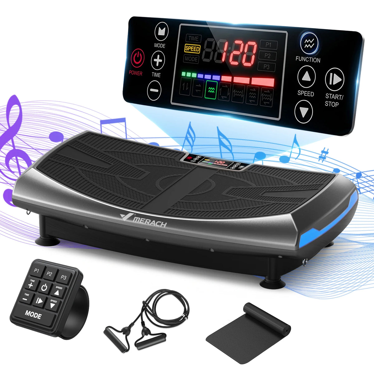Merach 4D Vibration Plate Exercise Machine Full Body Workout