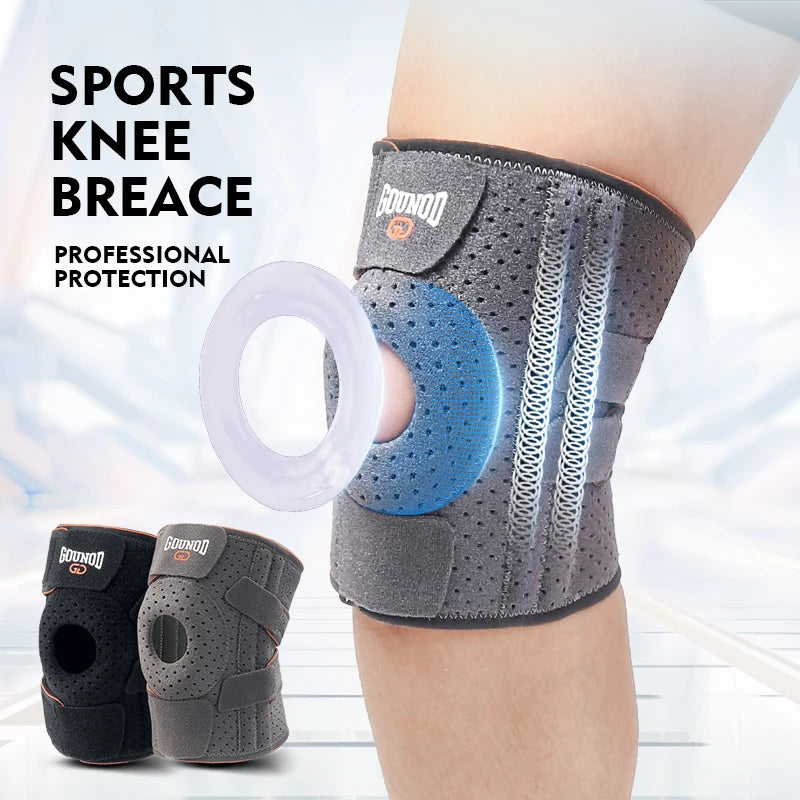 GOUNOD Compression Knee Brace With Straps For Sports