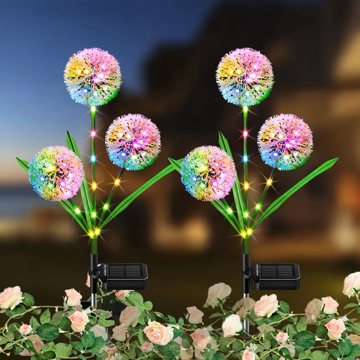 Solar LED Dandelion Garden Ground Lights For Outdoor Landscape Decor