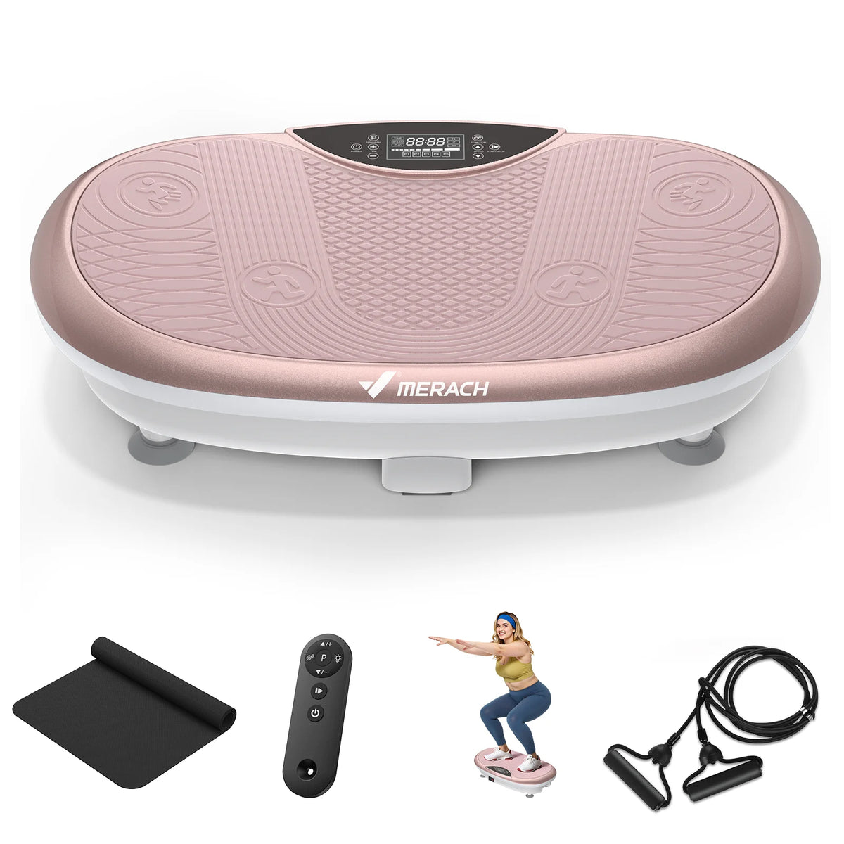 Merach 4D Vibration Plate Exercise Machine Full Body Workout
