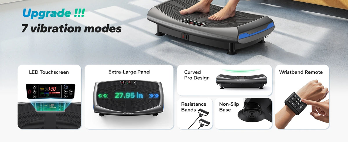 Merach 4D Vibration Plate Full Body Exercise Machine Bluetooth Fitness