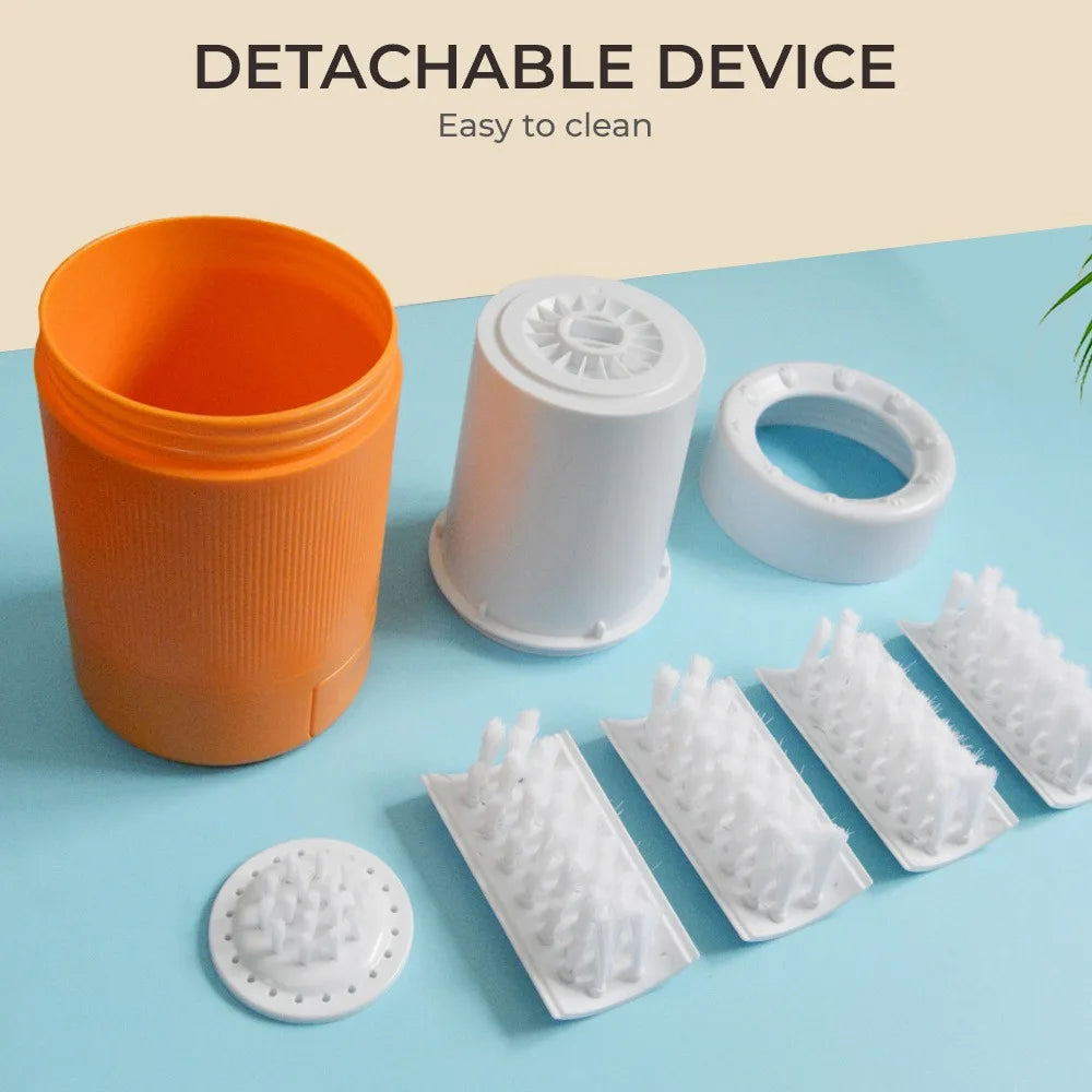 Automatic Dog Paw Cleaner Cup Portable Pet Foot Wash Tool With Soft Brush