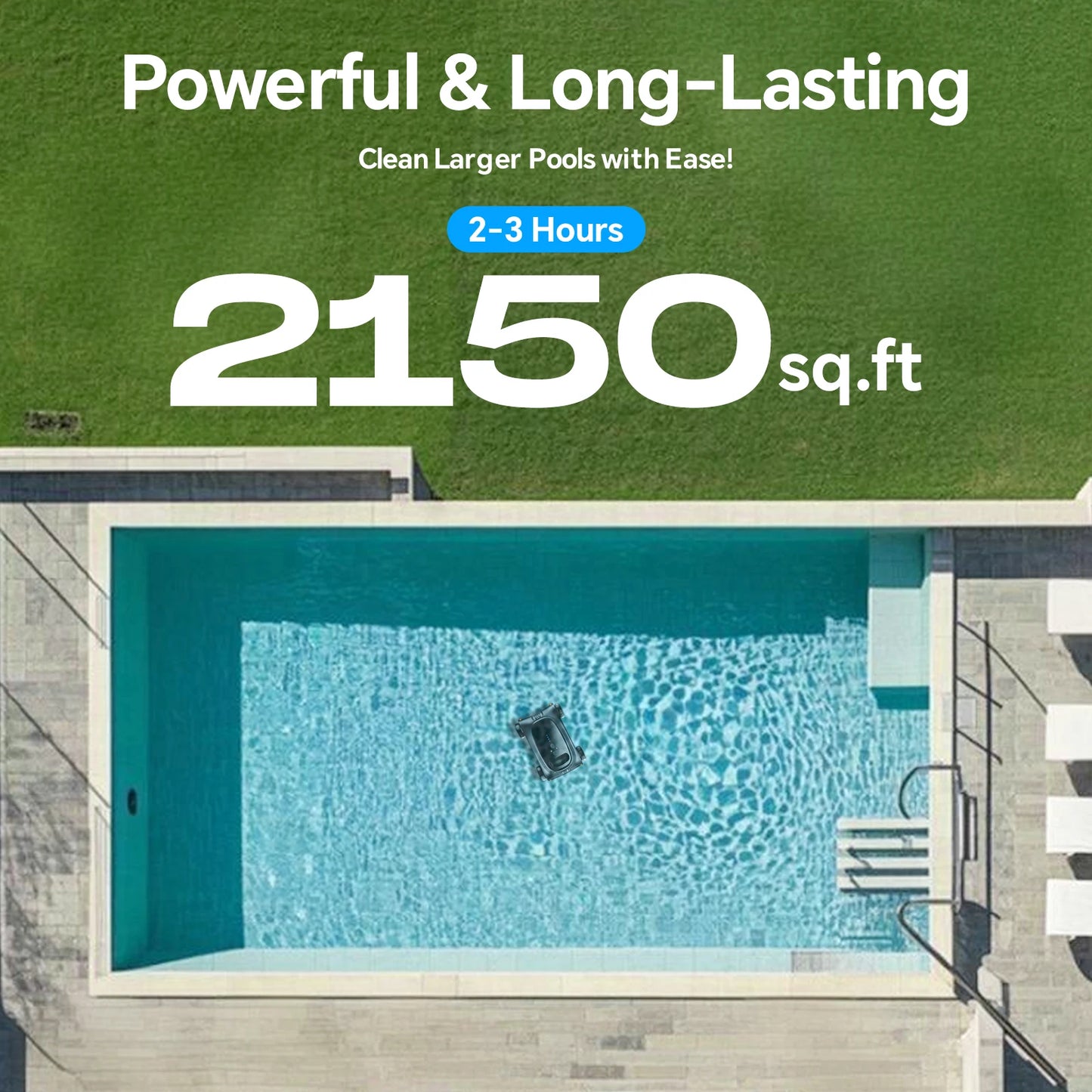 Seauto SAT 10 Robotic Pool Cleaner Cordless Above Ground