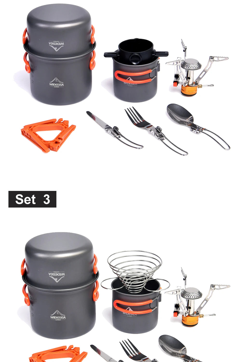 Widesea Camping Cookware Set Portable Tableware Stove