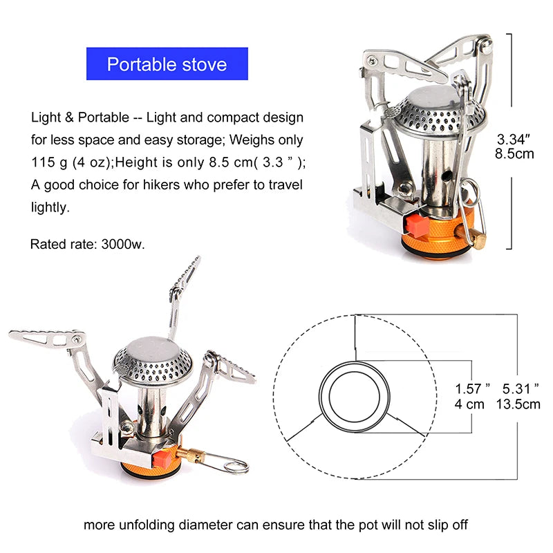 Widesea Camping Cookware Set Portable Tableware Stove