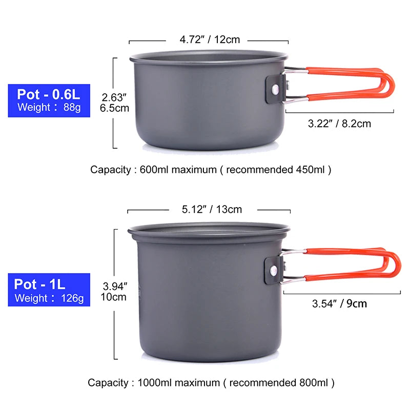 Widesea Camping Cookware Set Portable Tableware Stove
