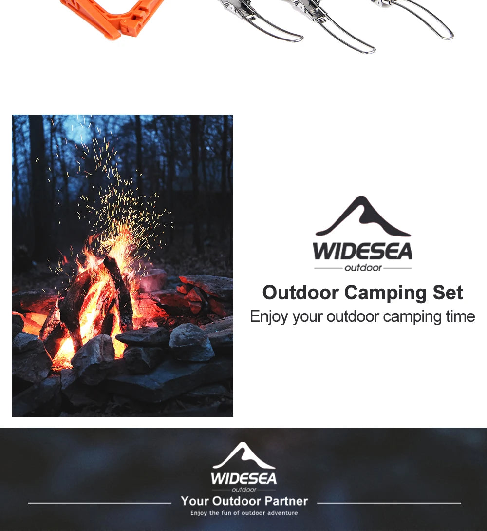 Widesea Camping Cookware Set Portable Tableware Stove