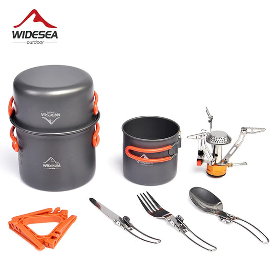 Widesea Camping Cookware Set Portable Tableware Stove