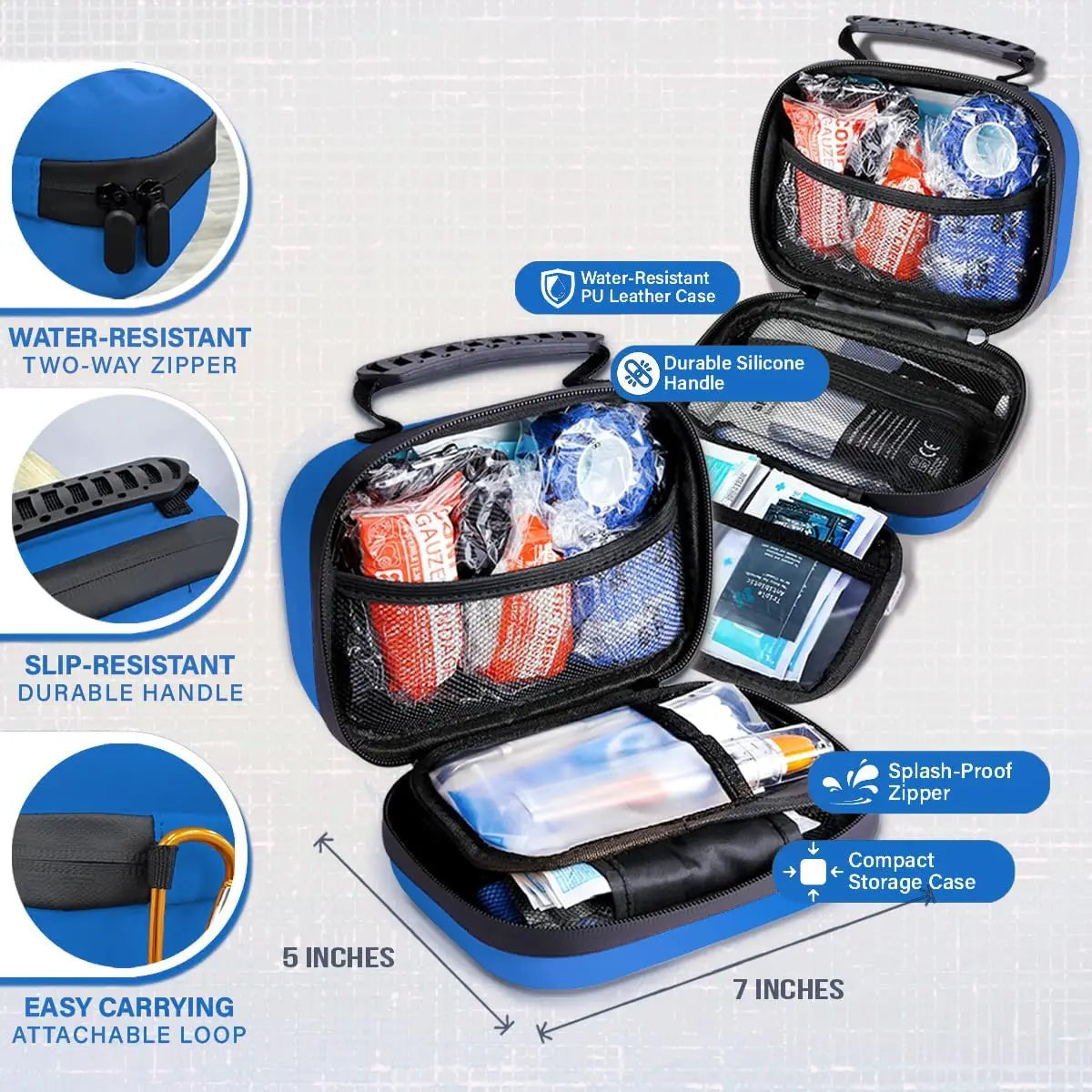 Pet First Aid Kit 95-Piece Vet-Approved For Dogs And Cats