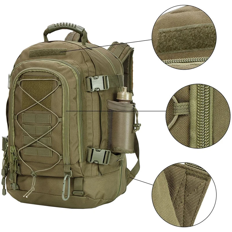 LQARMY Tactical Backpack For Outdoor Hiking And Travel
