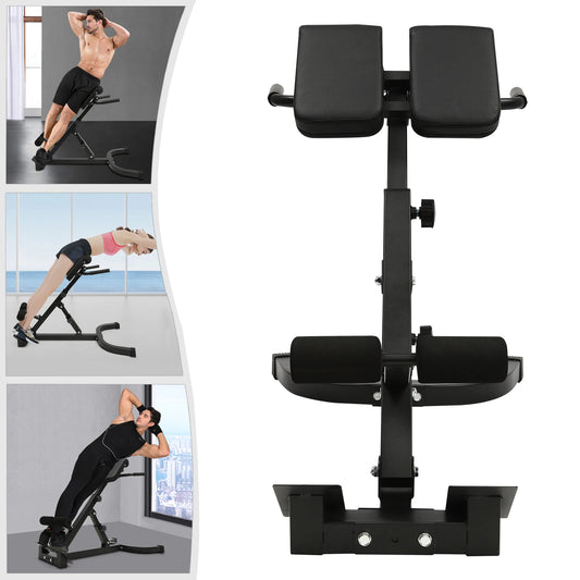 Roman Chair Back Extension Machine, 330LBS Back Extension Roman Chair Abdominal Exercise Equipment Multi-Functional
