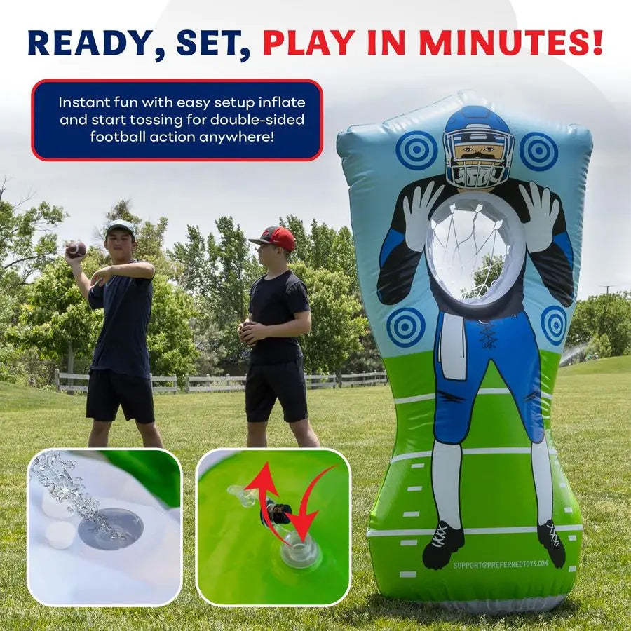 Football Target DoubleSided Toss Training Game with Mini Footballs Super Bowl Party Game for Kids and Adults Indoor amp Outdoor