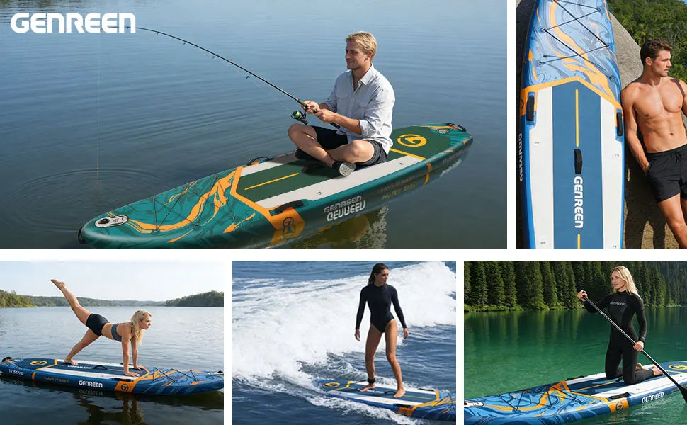 Quashley Durable Inflatable Stand Up Paddle Board For Water Sports