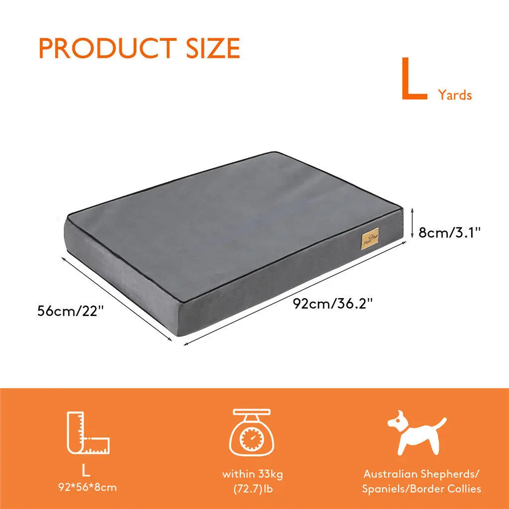 Dog Memory Foam Orthopedic Bed With Washable Waterproof Cover