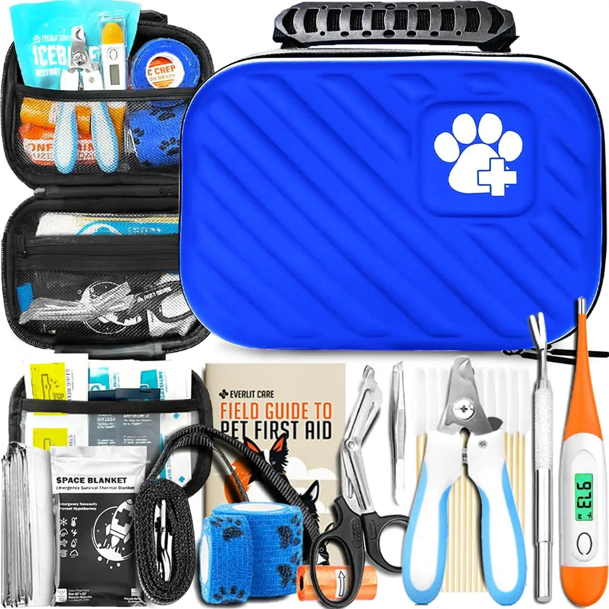 Pet First Aid Kit 95-Piece Vet-Approved For Dogs And Cats