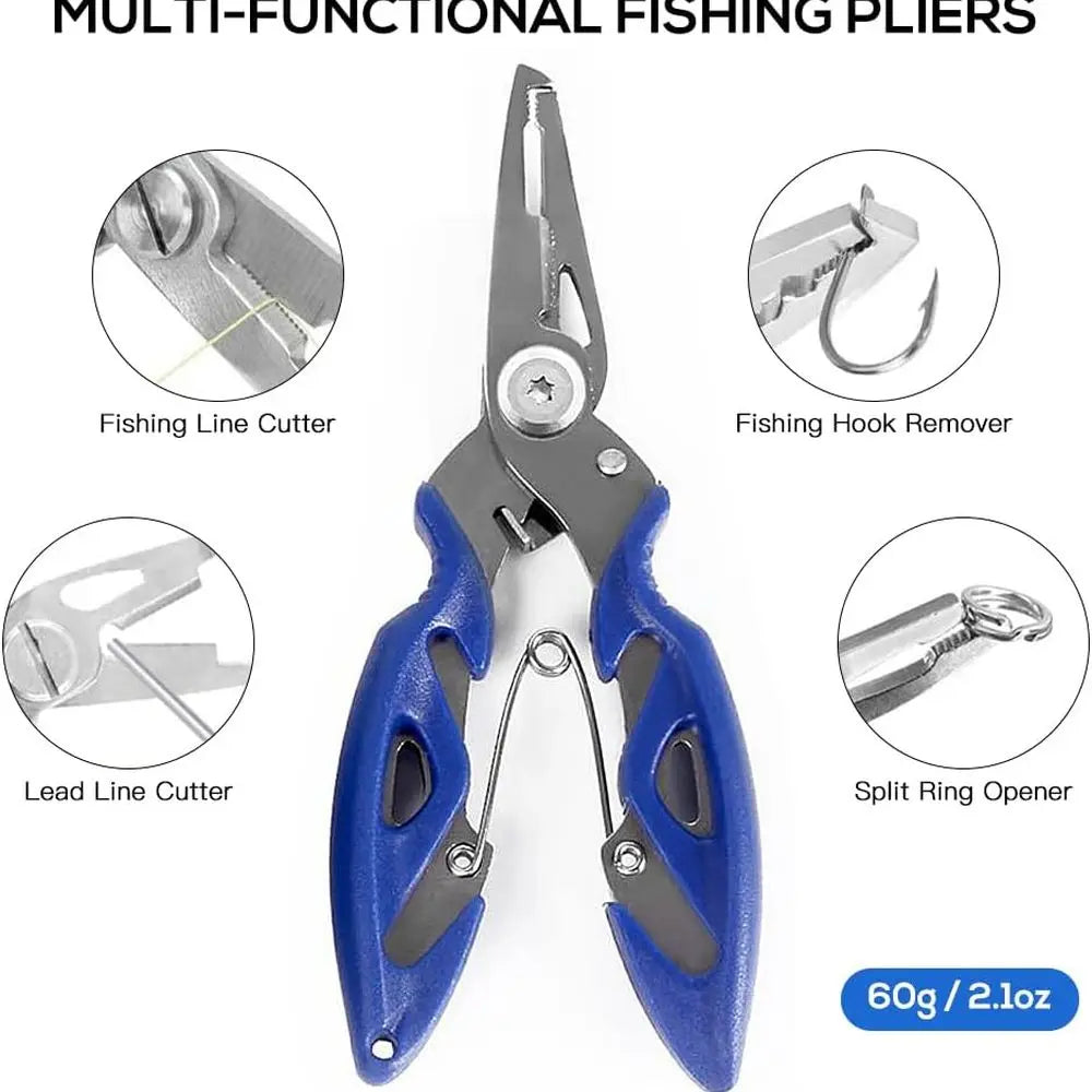 Complete 263-Piece Fishing Kit with Tackle Box, Tools, Hooks, Weights, and More