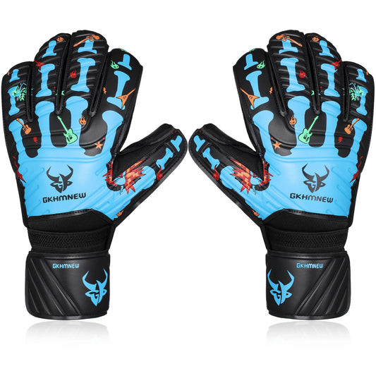 Goalkeeper Gloves with Fingersave, Breathable Soccer Goalie Gloves, 4mm Latex, for Kids, Youth and Adult
