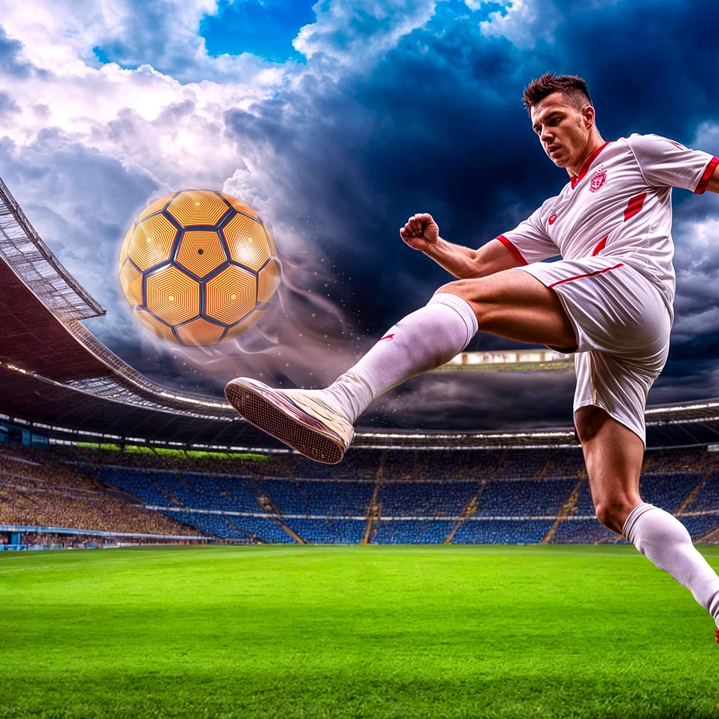 Durable Construction Training Ball For Children Size 5 Seamless Lustrous Finish Soccer Ball