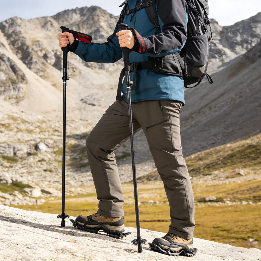 Okhaling Folding Carbon Fiber Trekking Poles For Outdoor Hiking