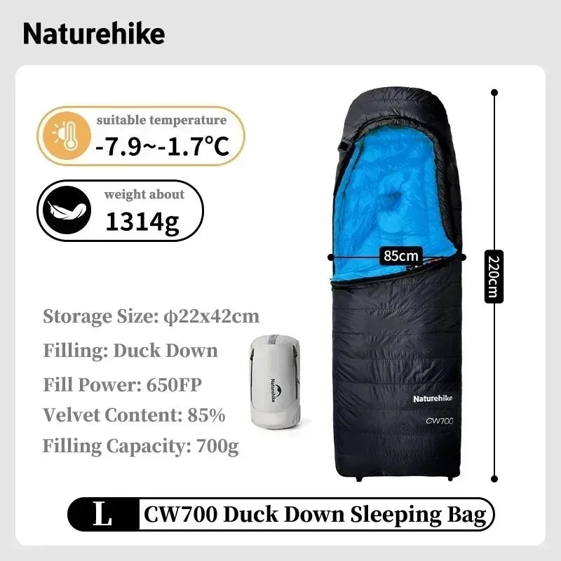 Naturehike Ultralight 650FP Duck Down Sleeping Bag For Hiking Travel