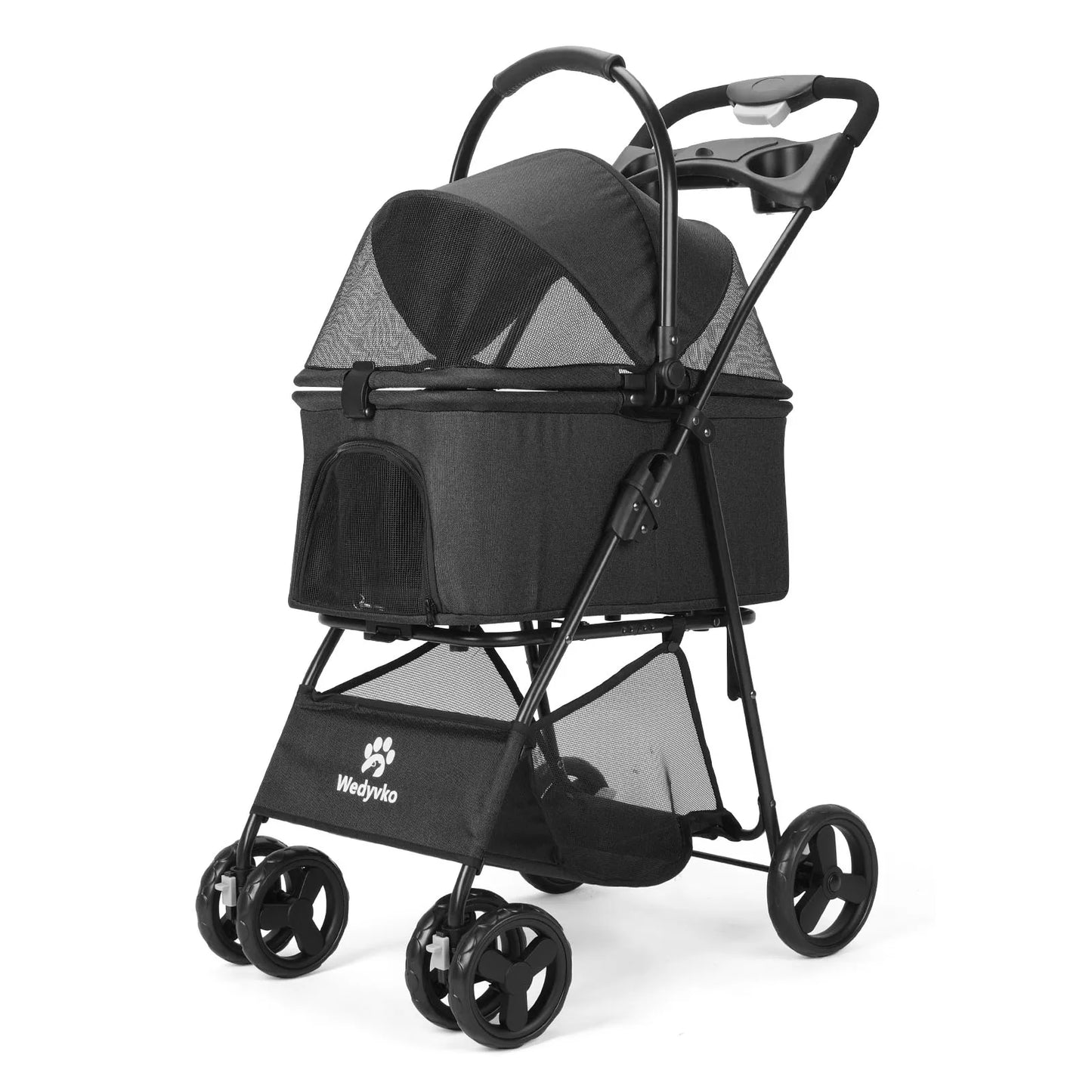 3 In 1 Pet Stroller With Removable Carrier For Small And Medium Dogs Cats